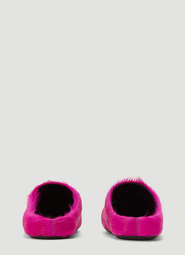 Marni Calf-Hair Mules Pink mni0244012