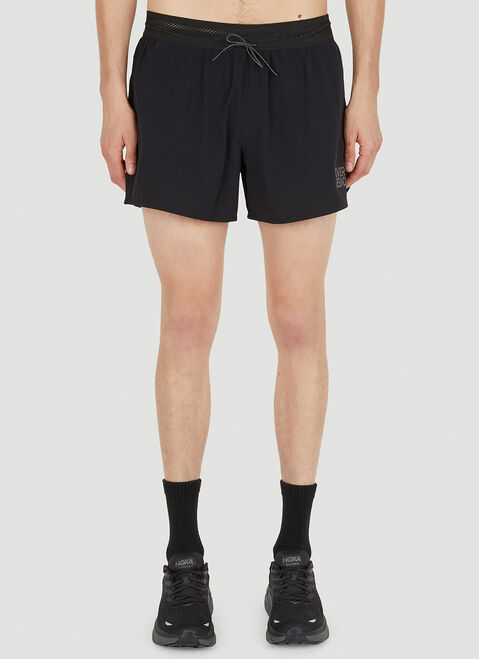 OVER OVER Logo Print Track Shorts Black ovr0150016