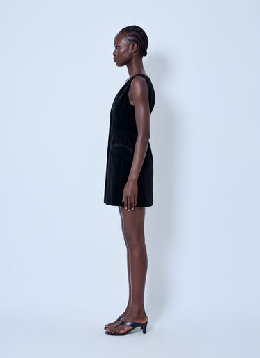 LN-CC® - Sportmax: Sleeveless Velvet Mini Dress - Black Sportmax Sleeveless Velvet Mini Dress Black spx0266025