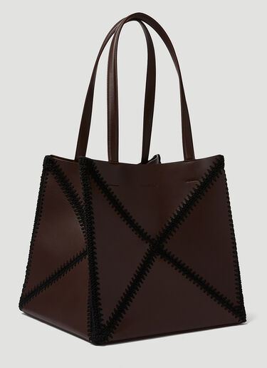 Nanushka Origami Vegan Leather Tote Bag Brown nan0249016