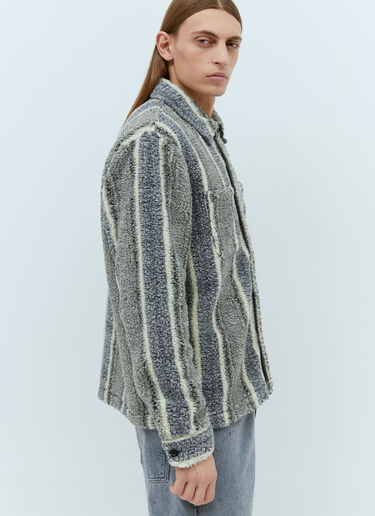 Stüssy ストライプシェルパテディシャツ  グレー sts0153006