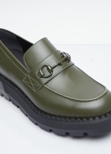 Gucci Horsebit Leather Loafers Green guc0154021