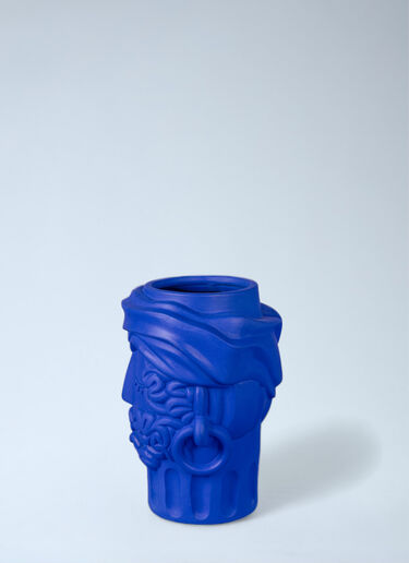 Seletti Magna Graecia Man Terracotta Vase Blue wps0692091