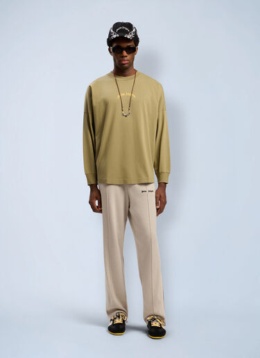 Classic Logo Knit Track Pants Palm Angels Classic Logo Knit Track Pants Beige pma0162110