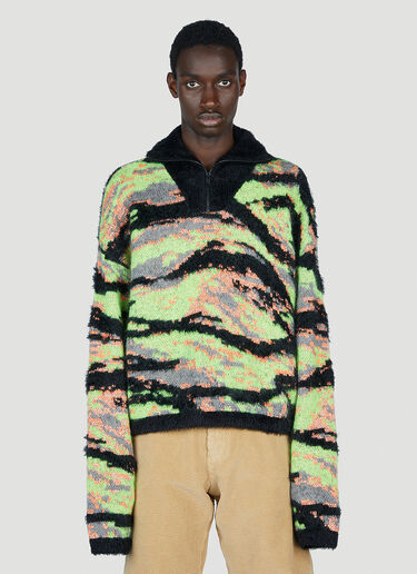ERL Tiger Jacquard Sweater Green erl0152014