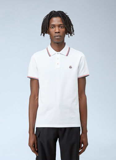 LN-CC® - Moncler: Logo Polo Shirt - White Moncler Logo Polo Shirt White mon0144015