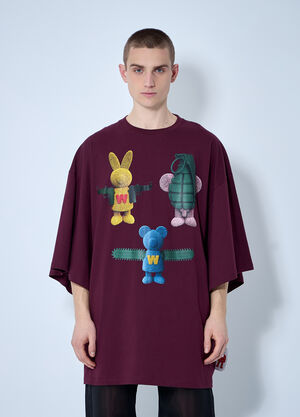 Walter Van Beirendonck Toyterror T-Shirt Burgundy wlt0160012