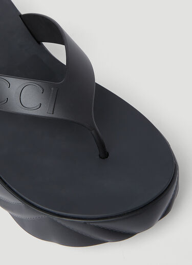 Gucci Thong Platform Sandals Black guc0253111