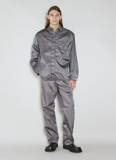 Prada Re-Nylon Triangle Plaque Shirt Grey pra0153001
