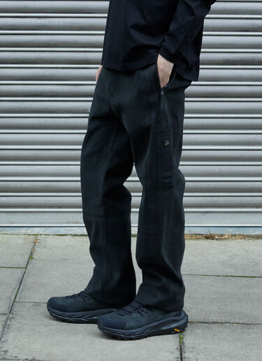 Massimo Osti Studio アルカンターラ®ラインドパンツ ブラック mao0158004