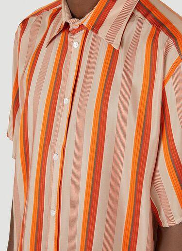Striped Short-Sleeved Shirt (Di)vision Striped Short-Sleeved Shirt Brown div0348021