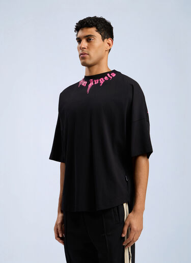 Curved Logo T-Shirt Palm Angels Curved Logo T-Shirt Black pma0162010