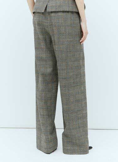 Prince Of Wales Wool Pants Gucci Prince Of Wales Wool Pants Grey guc0254013