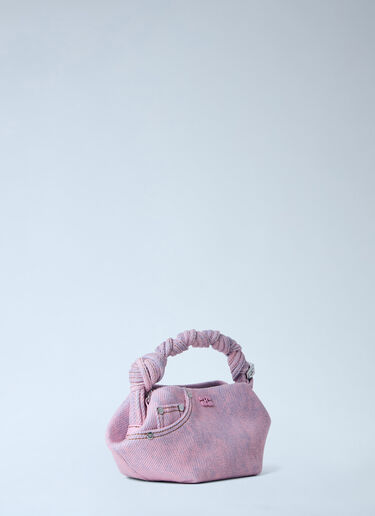 GANNI Bou Mini Denim Handbag Pink gan0263046