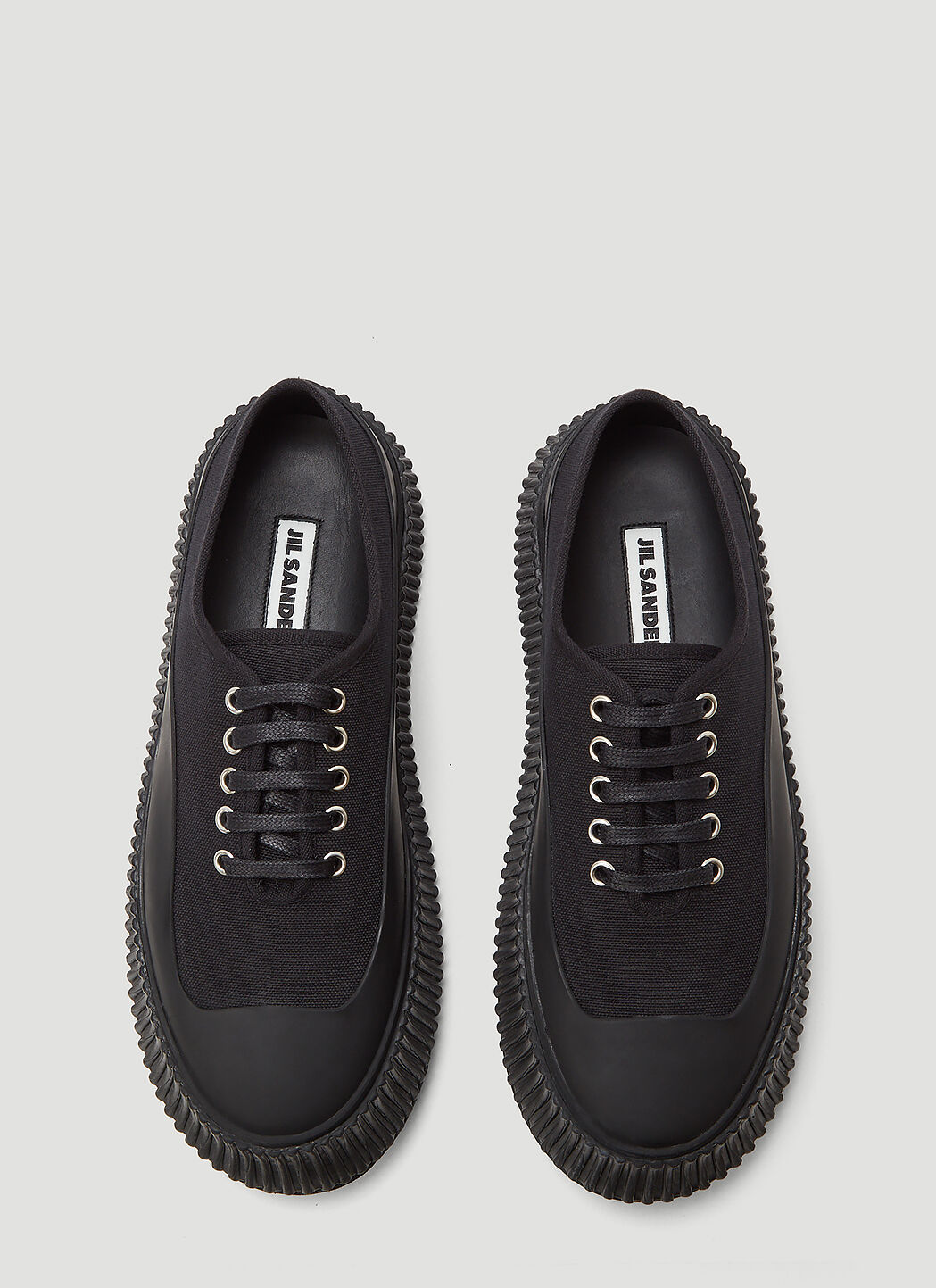 Jil Sander Ribbed-Sole Canvas Sneakers | LN-CC