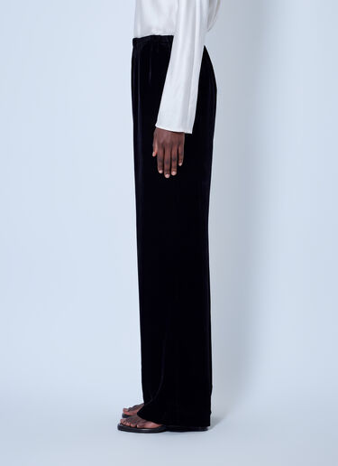 LN-CC® - RÓHE: Velvet Relaxed Trousers - Black RÓHE Velvet Relaxed Trousers Black roe0266008