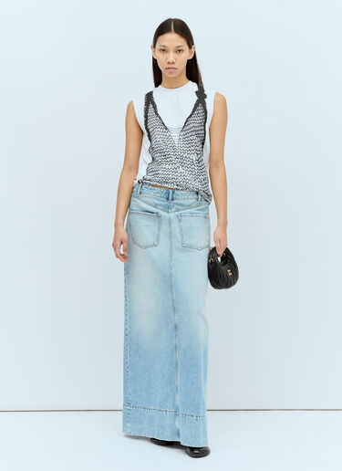 Sportmax Backwards Denim Skirt Blue spx0256004