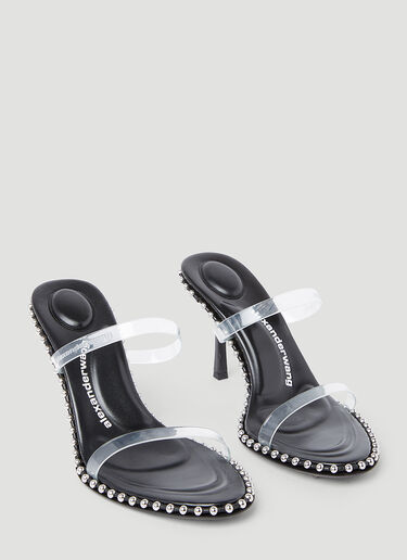 Alexander Wang Nova 85 Slide High-Heel Sandals Black awg0253035
