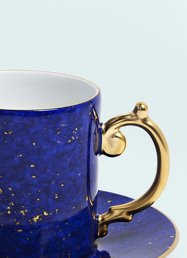 L'Objet Set Of Two Lapis Espresso Cups And Saucers Blue wps0691614