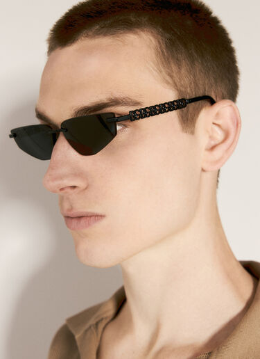 Dolce & Gabbana 徽标镜腿太阳镜  黑色 ldg0355001