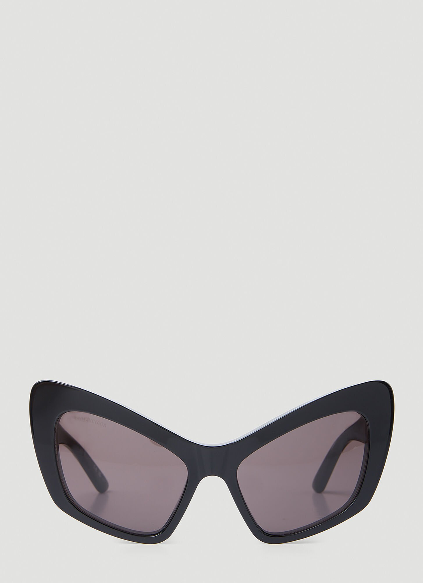 Shop Balenciaga Monaco Cat Sunglasses In Black