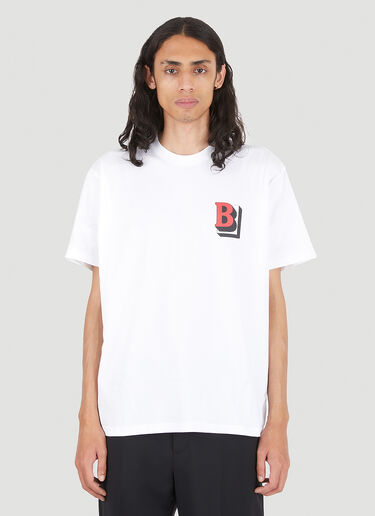 B 모티프 티셔츠 Burberry B 모티프 티셔츠 화이트 bur0146097
