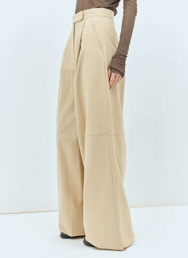 Max Mara Wide Leg Stretch Pants Beige max0257002
