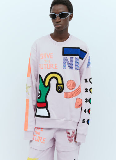 Colors By Numbers Sweatshirt Walter Van Beirendonck Colors By Numbers Sweatshirt Lilac wlt0154012