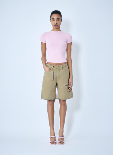 Alexander Wang Logo Short Sleeve T-Shirt Pink awg0264002
