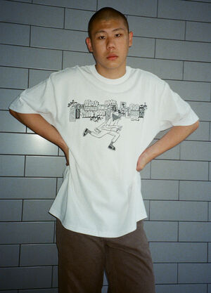 BEAMS BEAMS T x LN-CC T-Shirt With Artwork By ESOW White bms0158003
