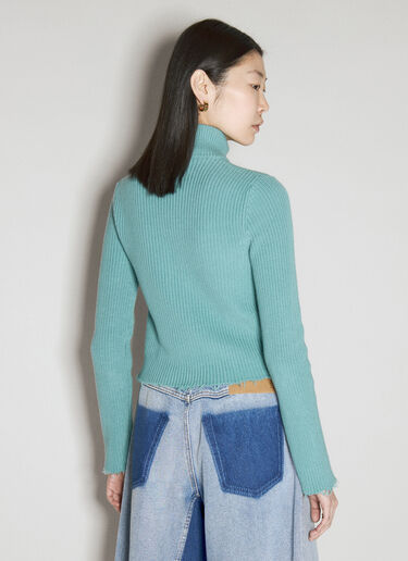 MM6 Maison Margiela Camionneur 毛边开衫 蓝色 mmm0255001