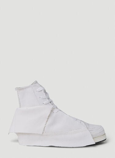 Yohji Yamamoto Layered High Top Sneakers White yoy0250012