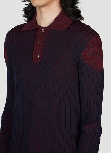 Bottega Veneta 두꺼운 골지 폴로 셔츠 네이비 bov0151015