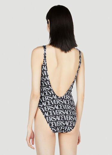 Versace Logo Print Swimsuit Black vrs0252013