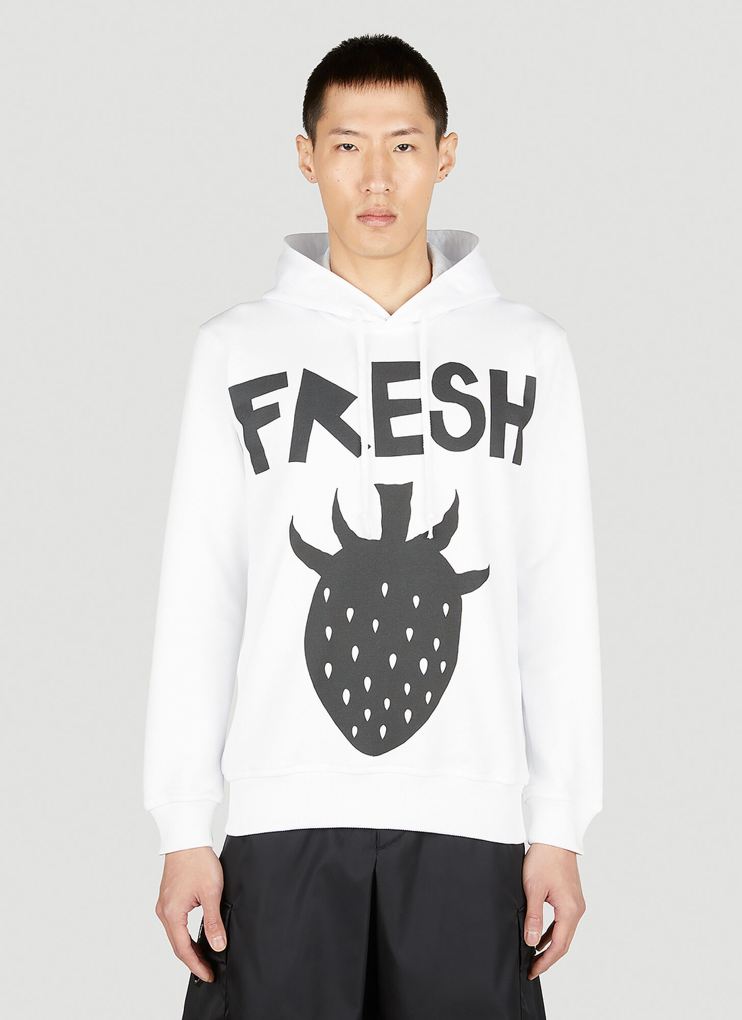Shop Comme Des Garçons Shirt X Brett Westfall Strawberry Hooded Sweatshirt
