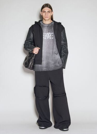 MM6 Maison Margiela 로고 프린트 티셔츠  그레이 mmm0354001