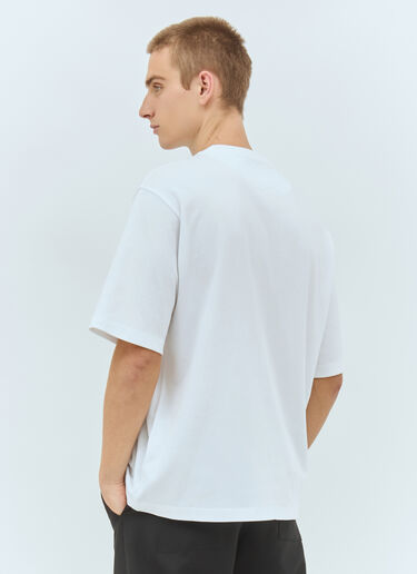 Prada Logo Plaque Cotton T-Shirt White pra0159006