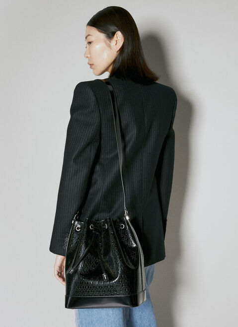 Saint Laurent Debossed Logo Bucket Bag Black sla0253002