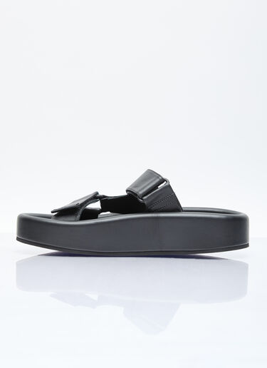 MM6 Maison Margiela Webbing Slip-On Platform Sandals Black mmm0155014