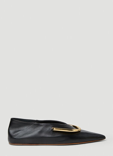 Jil Sander Pointed Ballerina Flats Black jil0251050