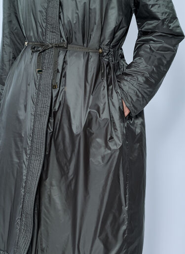 LN-CC® - Max Mara: Hooded Quilted Coat - Dark Green Max Mara Hooded Quilted Coat Dark Green max0265313