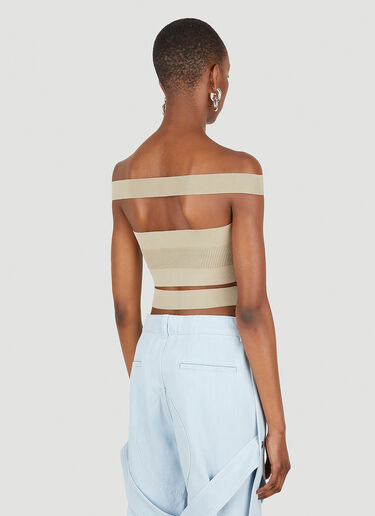 Dion Lee 크로스 리브 뷔스티에 탑 베이지 dle0247007