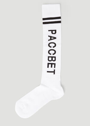 Gallery Dept. High Logo Intarsia Socks White gdp0160027