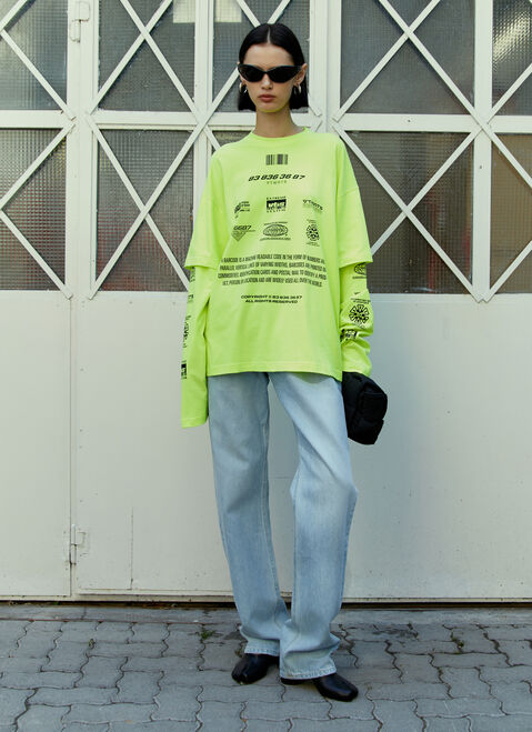 VTMNTS バーコード・ディフィニション・ロングスリーブTシャツ ブラック vtm0354008