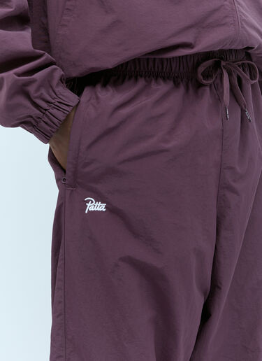 Patta Logo Embroidery Track Pants Purple pat0154015