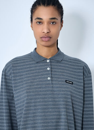 Miu Miu Logo Patch Polo Shirt White miu0260057