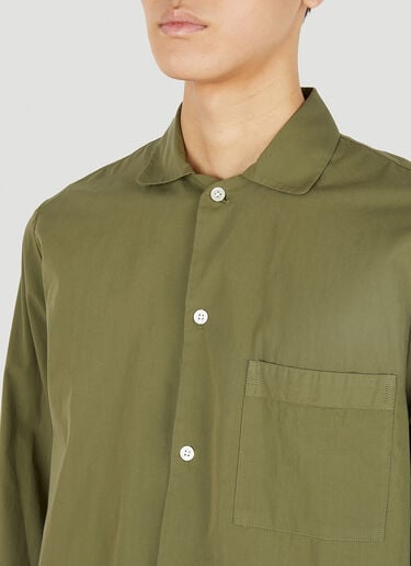 Tekla 经典睡衣式衬衫 绿色 tek0350015