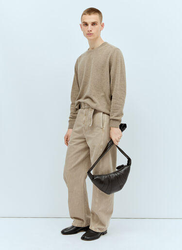 Lemaire Small Croissant Crossbody Bag Brown lem0356001