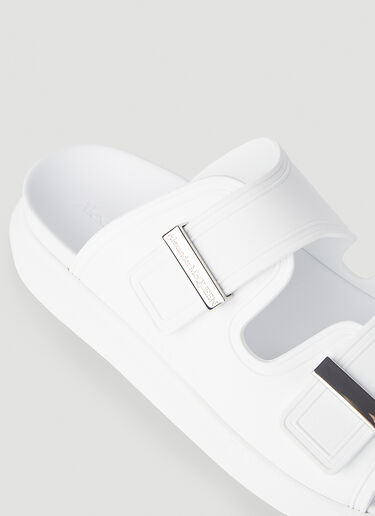 Alexander McQueen Hybrid Rubber Slides White amq0145076