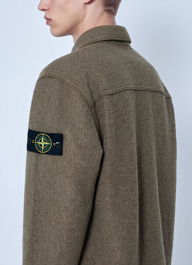 LN-CC® - Stone Island: Wool Shirt Jacket - Brown Stone Island Wool Shirt Jacket Brown sto0165099